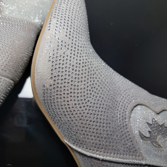 Altar'd State Silver Rhinestoned Sparkly Heeled Cowboy Boots Size 9 - Picture 13 of 14